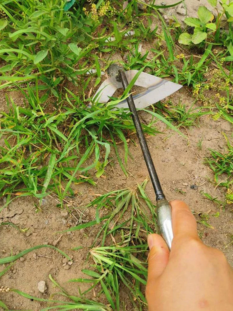 Hollow Hoe Sharp Handmade Hoe Gardening Outdoor Farm Planting Plowing Tool Digging Handheld Agriculture Rake Tool 4