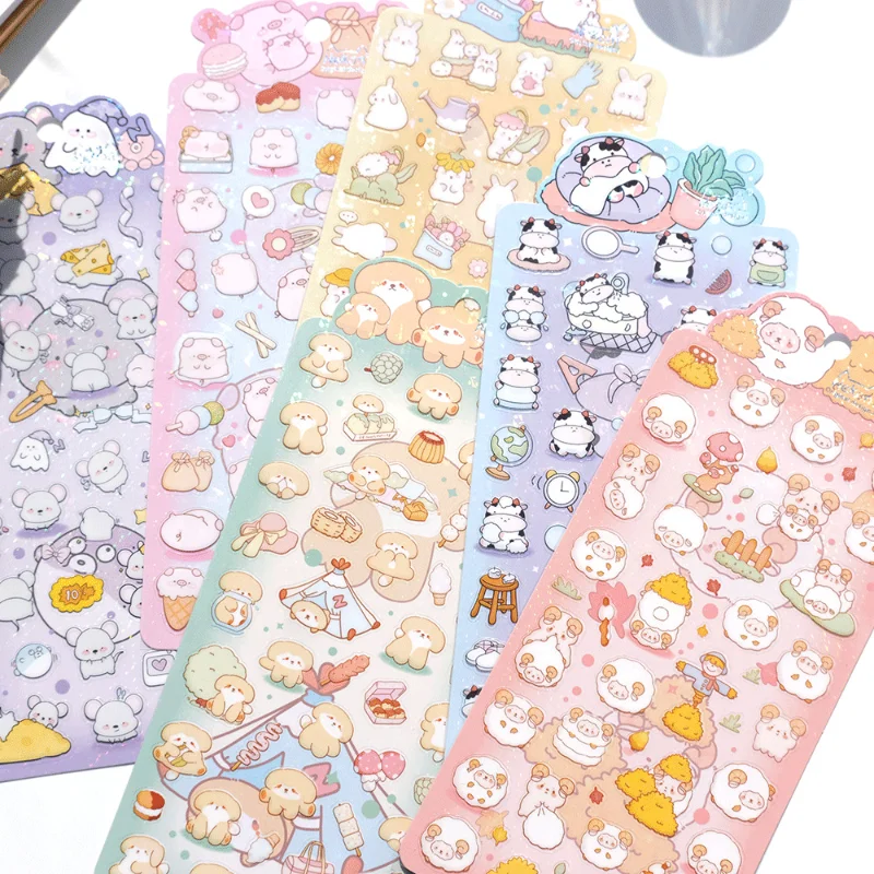 Kawaii Bear & Bunny Sticker Box  Cute Journal Supplies – Coral & Ink