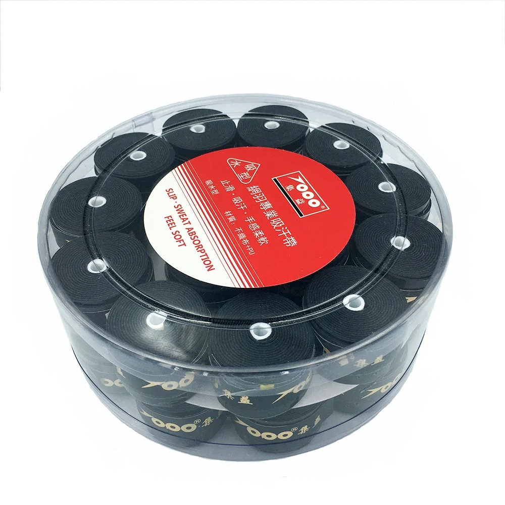 30pcs Anti Slip Racket Over Grip Roll Black Perforated Tennis Badminton Squash Handle Tape