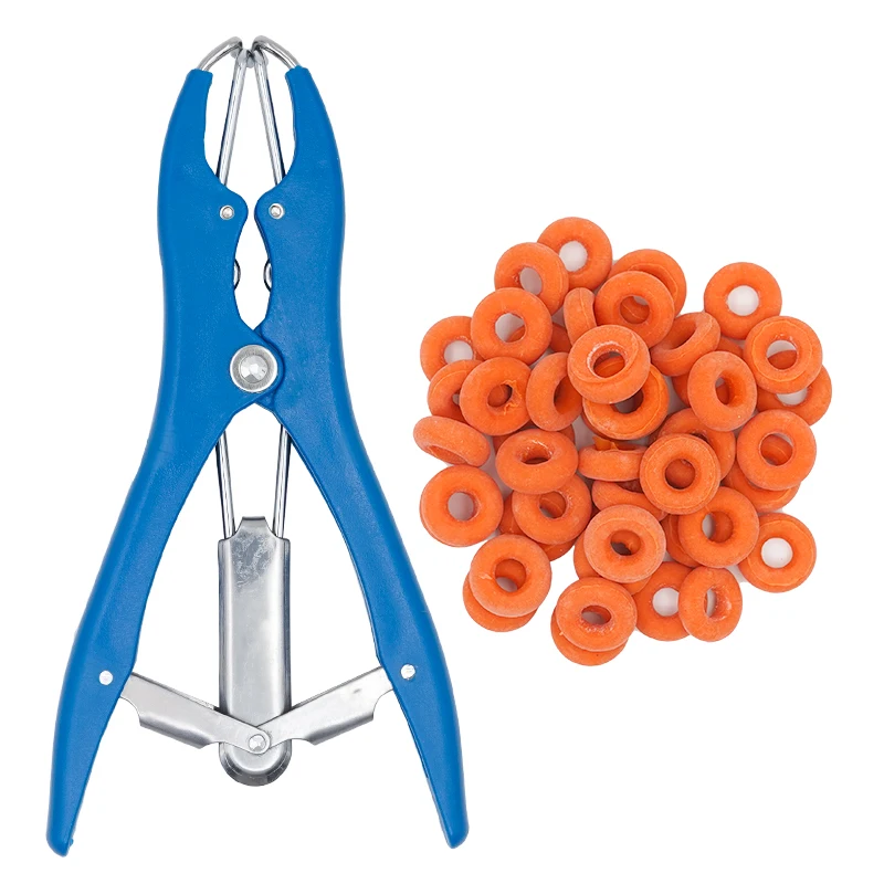 Animal Sheep/Goat Tail Removal Castration Forceps Plier Particulate Rubber Ring Expansion Clamp for Farm Livestock Equip animal castration supplies livestock restraint equipment