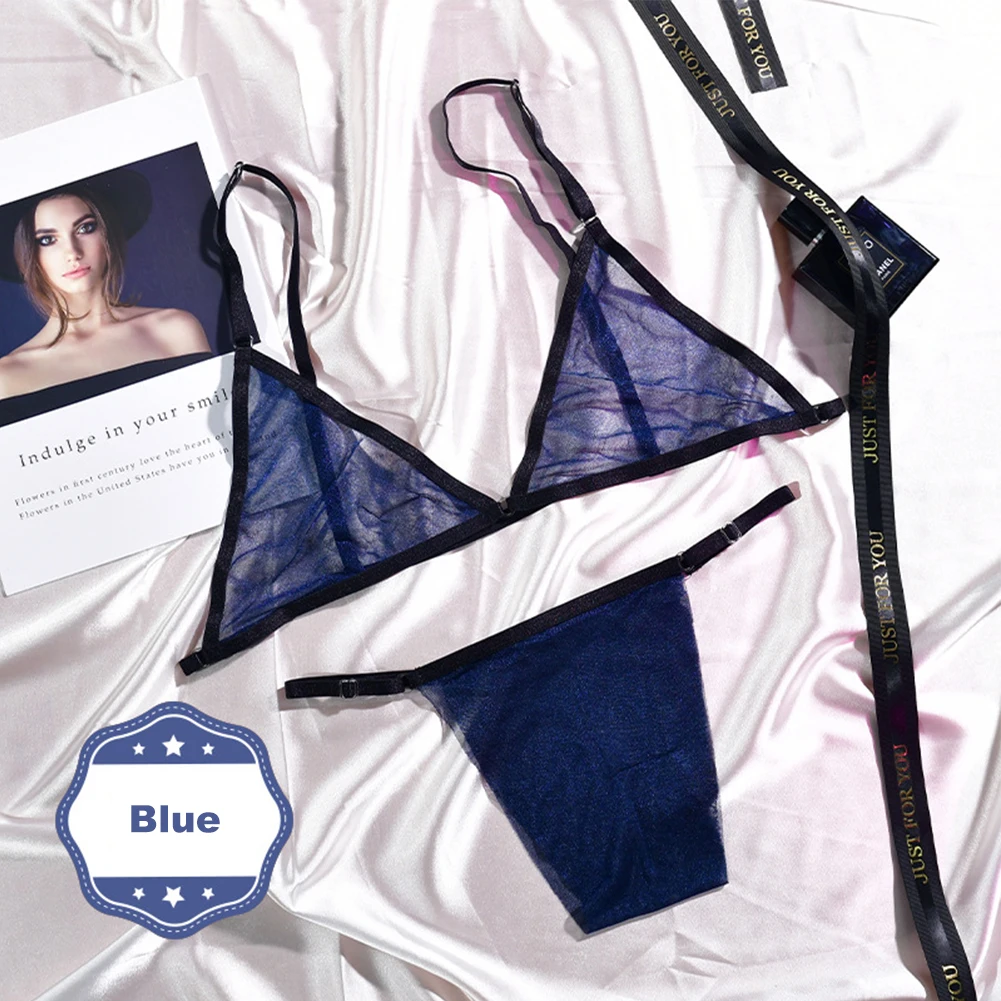 

Women See Through Mesh Bra Panties Sets Shiny Thin Sheer Underwear LingerieLingerie Suit Women See Through Mesh Bra Panties Sets