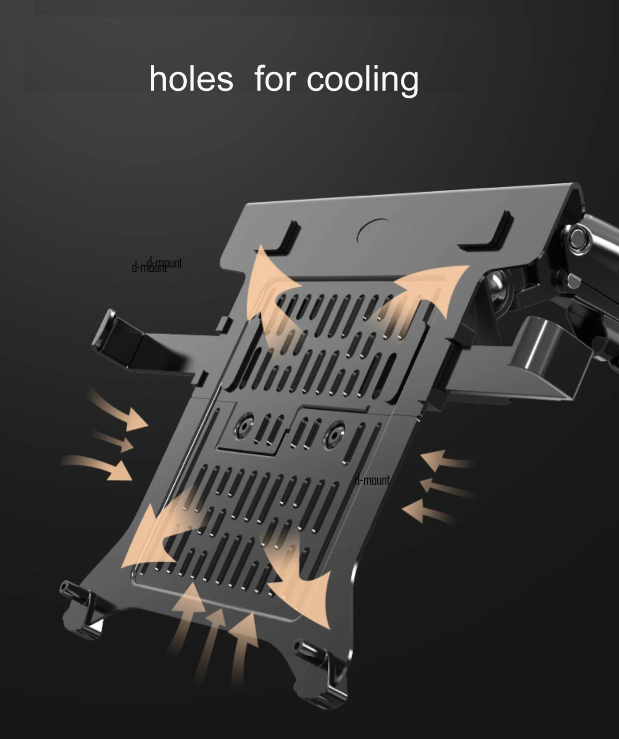 Laptop Bandeja Notebook Stand Gás Spring Braço Longo Full Motion Tilt Clamp Grommet Hole Notebook Pad 10 17 nb F80 - Imagem 2