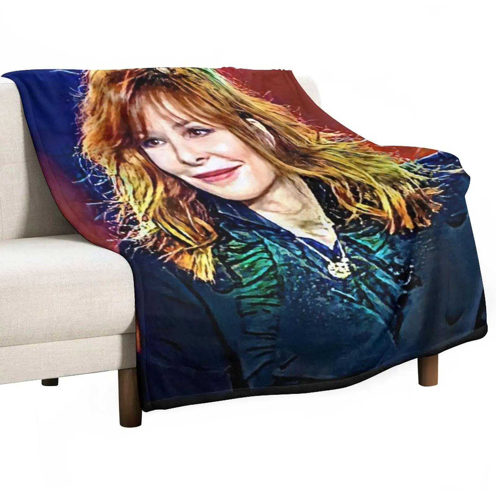 

Mylène Farmer - Variety artist Throw Blanket Beach Luxury Thicken Blankets