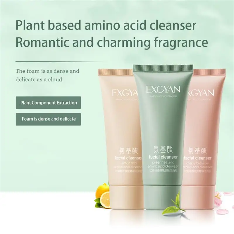 Face Wash-60g Deep Cleansing Sakura Facial Cleanser Moisturizing Nicotinamide Amino Acid Gentle Face Washing Milk Refreshing Oil Control