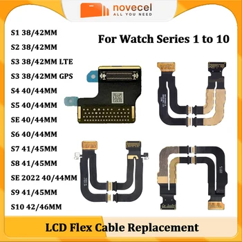 Novecel Cavo Della Flessione LCD Per Apple Watch Serie 1 2 3 4 5 6 7 8 9 10 SE SE2 Ultra 1 Touch Screen Connettore Della Scheda Madre Cavo Della Flessione
