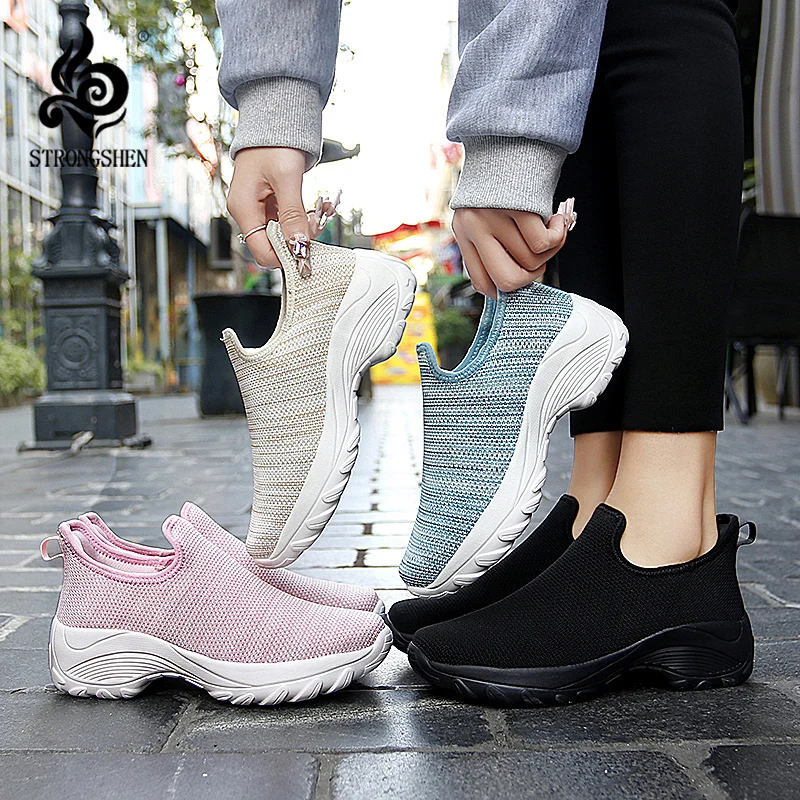 Женские спортивные кроссовки STRONGSHEN на платформе