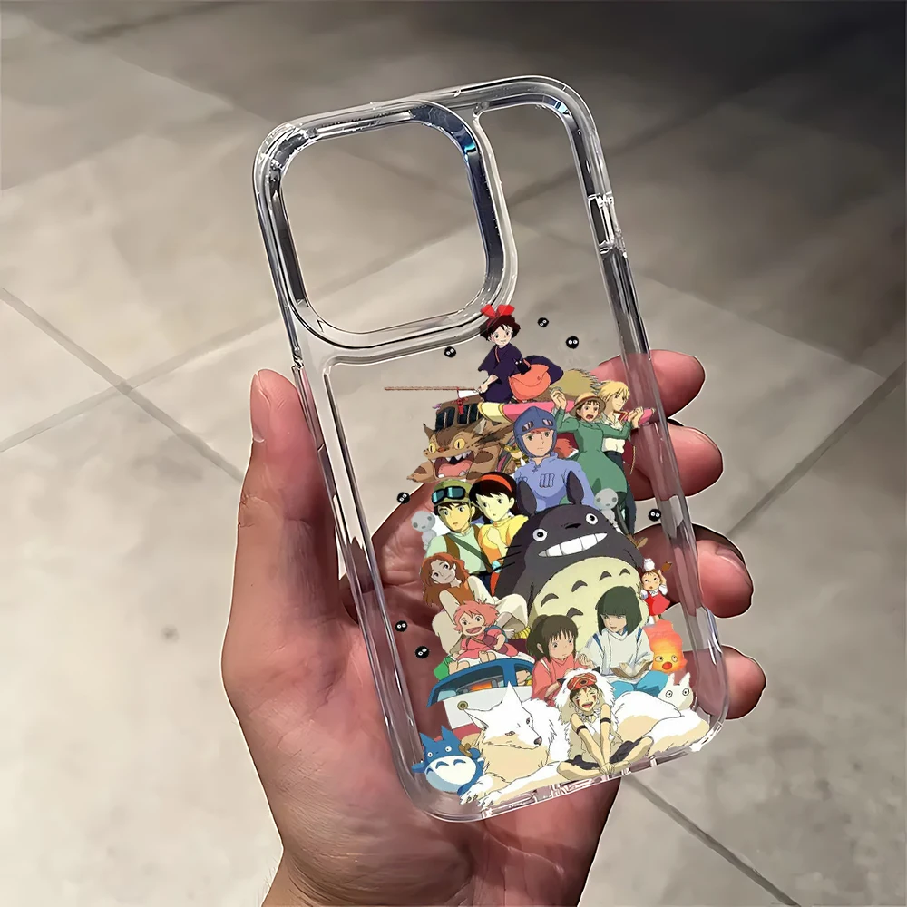 Charming Totoro Anime Clear Phone Case