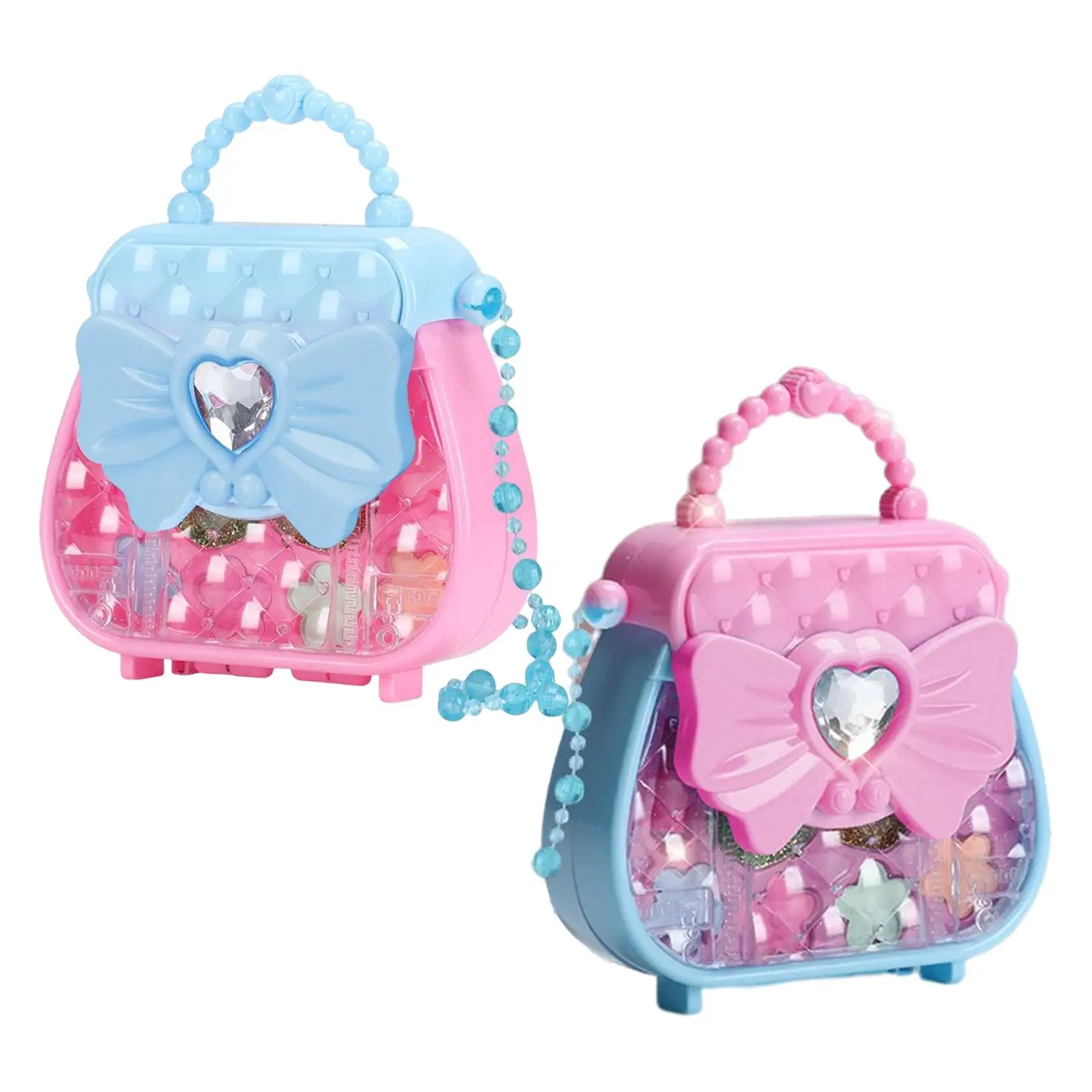 11Pcs Makeup Kit Washable Portable Makeup Box for Children Birthday Gifts