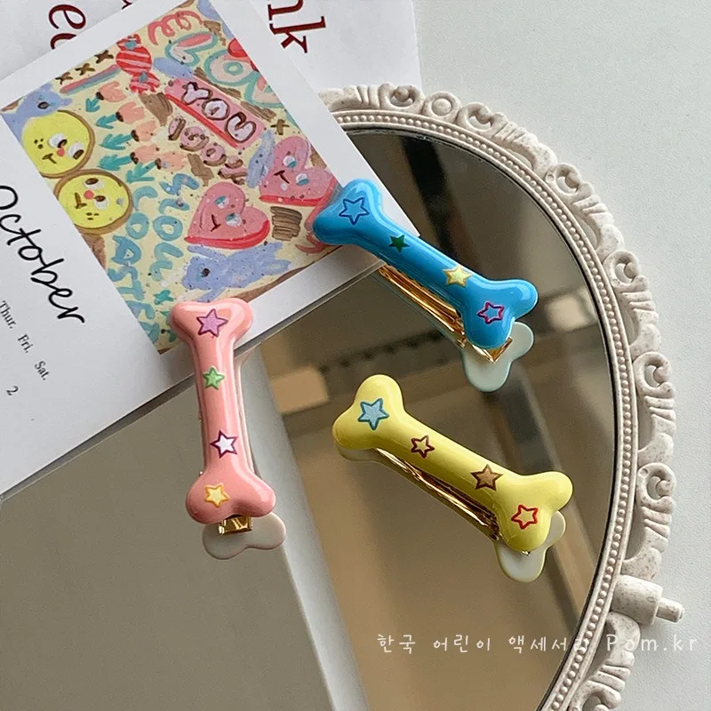 2023 kawaii Knochen Haarnadeln Kinder Mädchen Kinder Haustier Hund niedlichen Haars pangen Haars pangen Zubehör Haars pange Kopfschmuck Kopf bedeckung Ornament – Detail 5