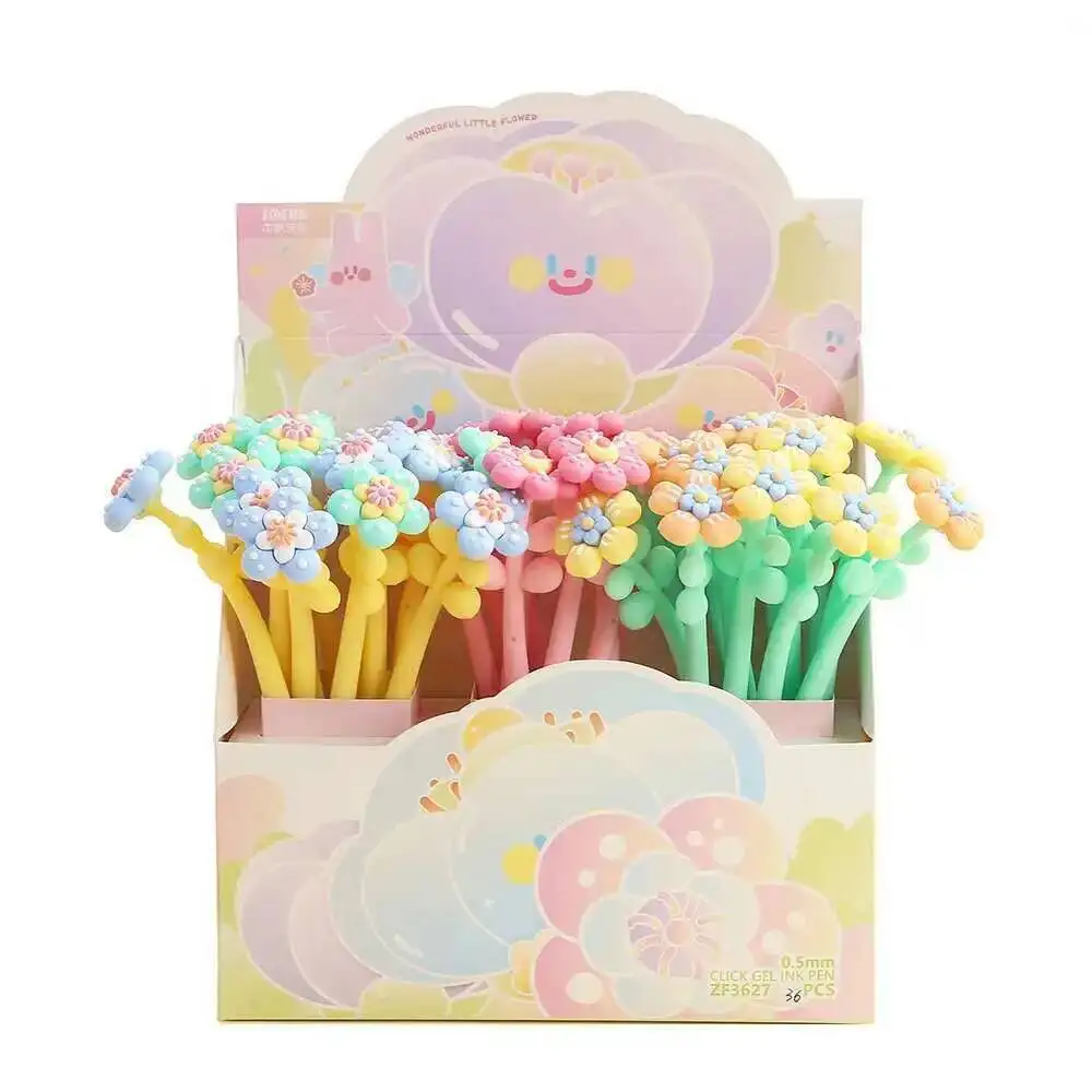 1 Stück Lytwtw's Schreibwaren, niedlicher Cartoon, weiche Blumen, Gelstift, Schule, Büro, Kawaii-Zubehör, kreativ – Detail 6