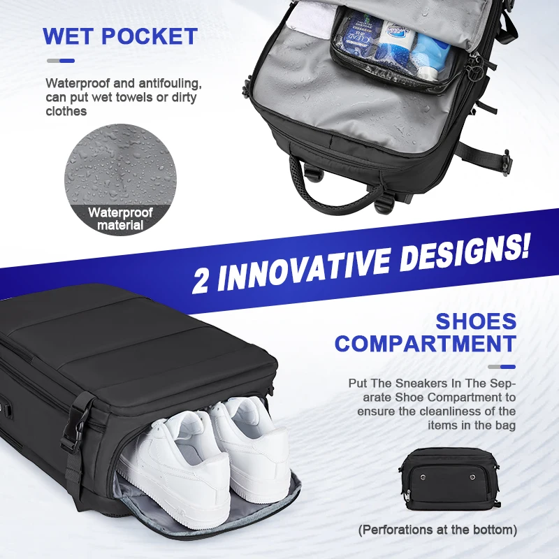 Large Travel Backpack For Men, Airline Flight Approved Waterproof Laptop Backpack, Anti Theft Carry-on Backpack, Hiking Backpack_voghion.com