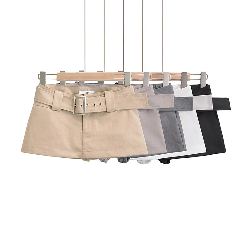 여성을위한 Y2k 의류 미니 스커트 한국 패션 빈티지 블랙 카고 스커트 여성 2024 여름 카고 스커트 벨트 화이트