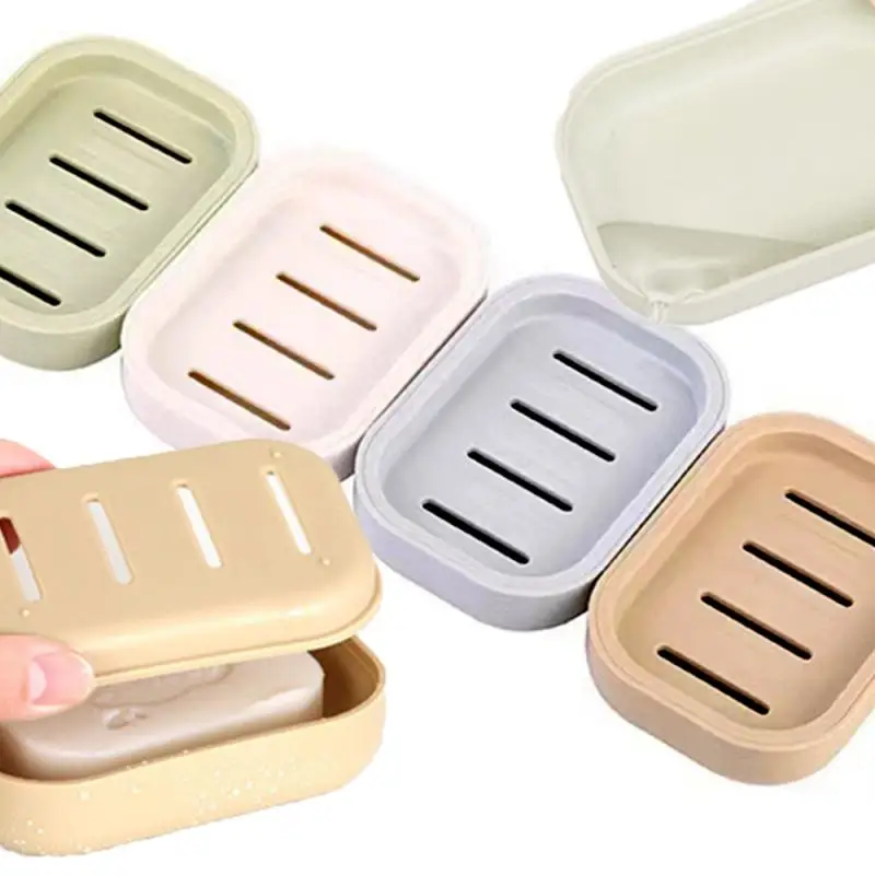 1PC-Soap-Dish-Double-layer-Holder-Bathroom-Accessories-Plastic-Shower ...