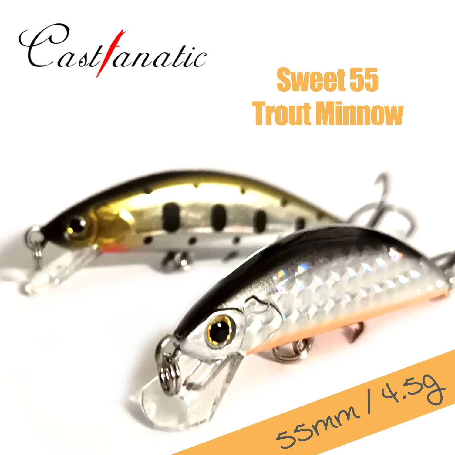 Castfanatic 4.5g Sinking Minnow Lures Sweet55 Crank bait Shad Jerkbait  Wobblers Stream Trout Wobblers Fishing Baits Pesca - AliExpress