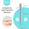 HYTOOS 5Pcs/Set Diamond Nail Drill Bits Russian Cuticle Clean Nail Bit Professional Safety Under Nail Cleaner for Dead Skin 4