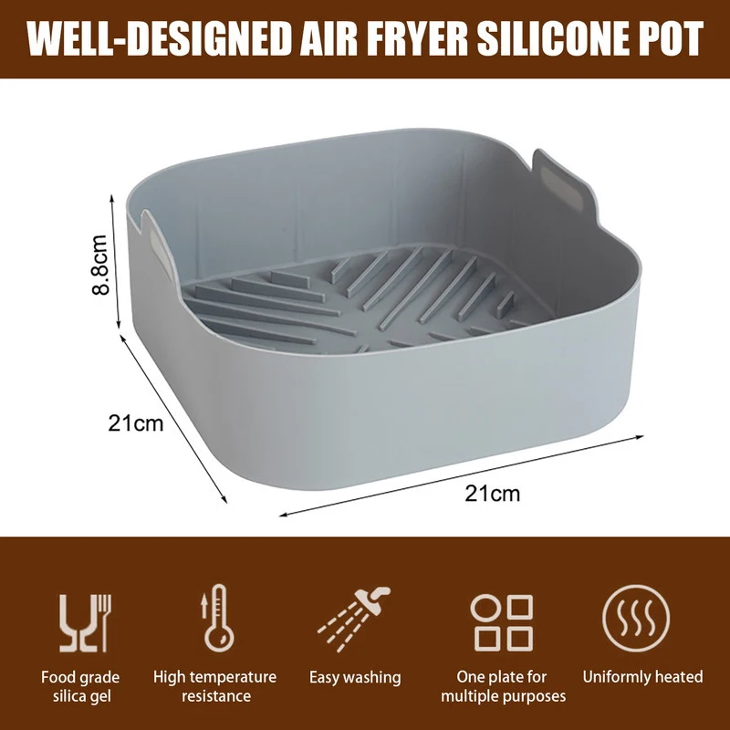 Generic 2Pcs Moule Air Fryer en Silicone,Panier Réutilisable pour friteuse  à air et four à prix pas cher