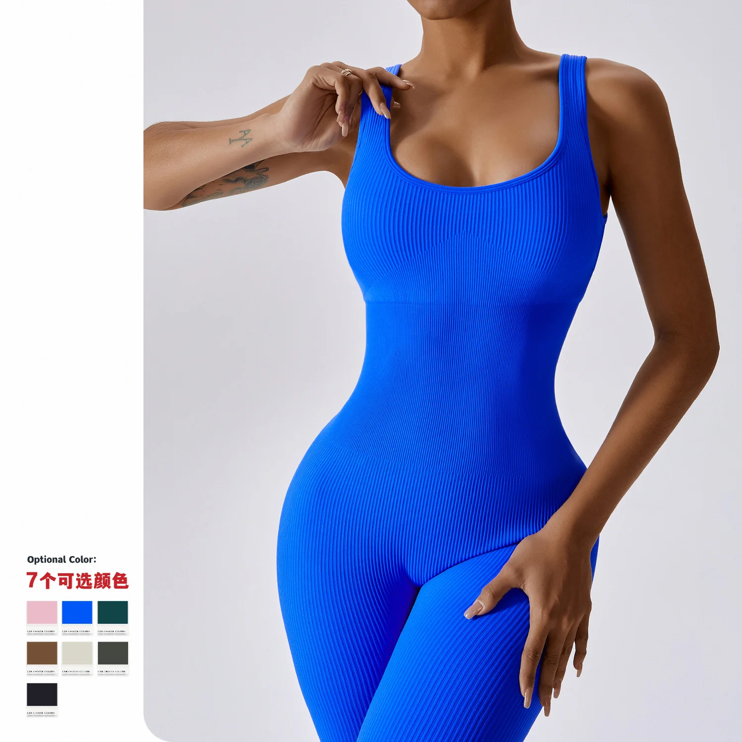 

Seamless One-Piece Yoga Jumpsuit Tights Active Wear Fitness Workout Set Stretch Bodysuit Gym Clothes Push Up Sportswear
