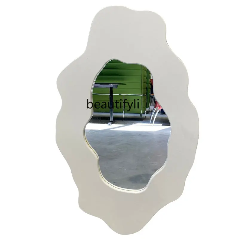 

Декоративное зеркало zq в скандинавском стиле, настольное зеркало для туалетного столика, настенное висящее зеркало, креативное косметическое зеркало для ванной комнаты
