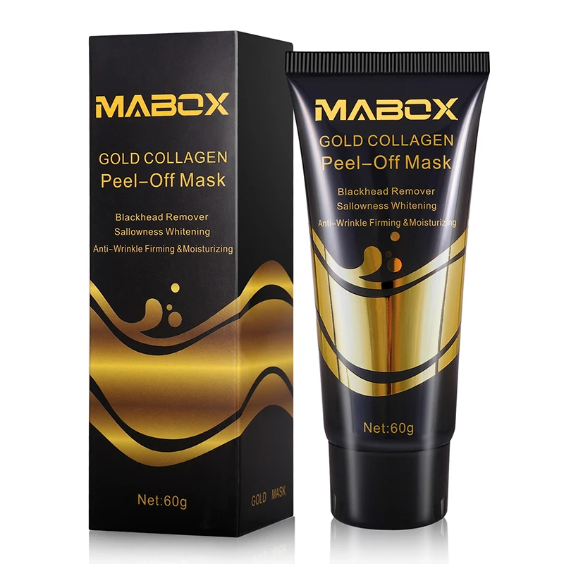 

Mabox Gold Collagen Peel Off Facial Mask Blackhead Removal Anti Aging Wrinkle Firming Skin Deep Cleansing Hydration Mask