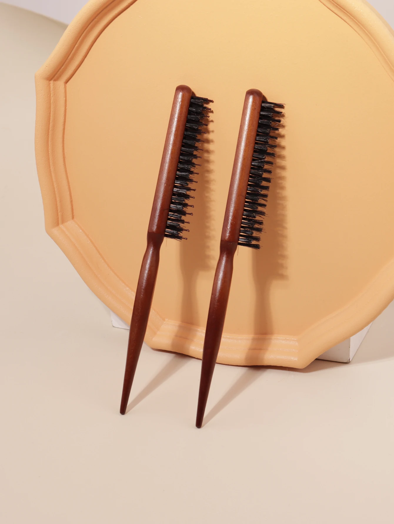 1 piece of wooden mouse tail comb tear comb for hair segmentation for edge control, combing back, smoothing, and fluffiness 6