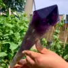 Magical Natural Uruguayan Amethyst Backbone Purple Quartz Crystal Scepter Treatment Home Demagnetization Decorative Energy Gem 4