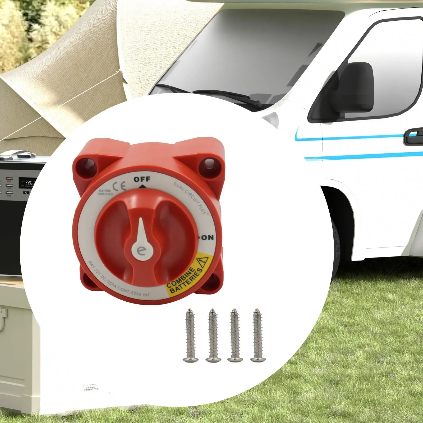 

Generic Battery Switch Easy Installation Heavy Duty for UTV Boat Truck