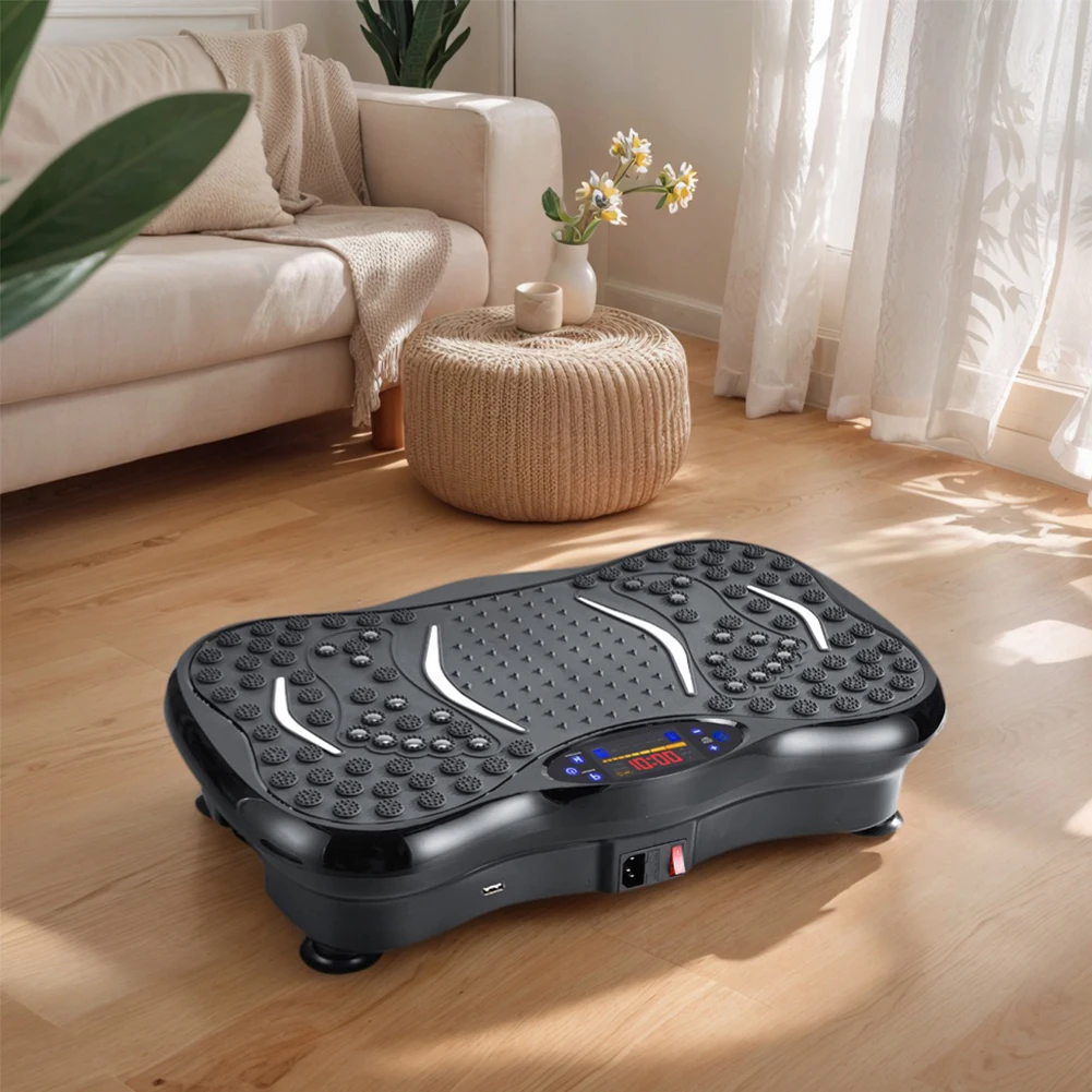 Vibration Plate Exercise Machine Bluetooth-Compatible Rhythm Machine Adjustable Speed Workout Vibrate Stand for Weight Loss
