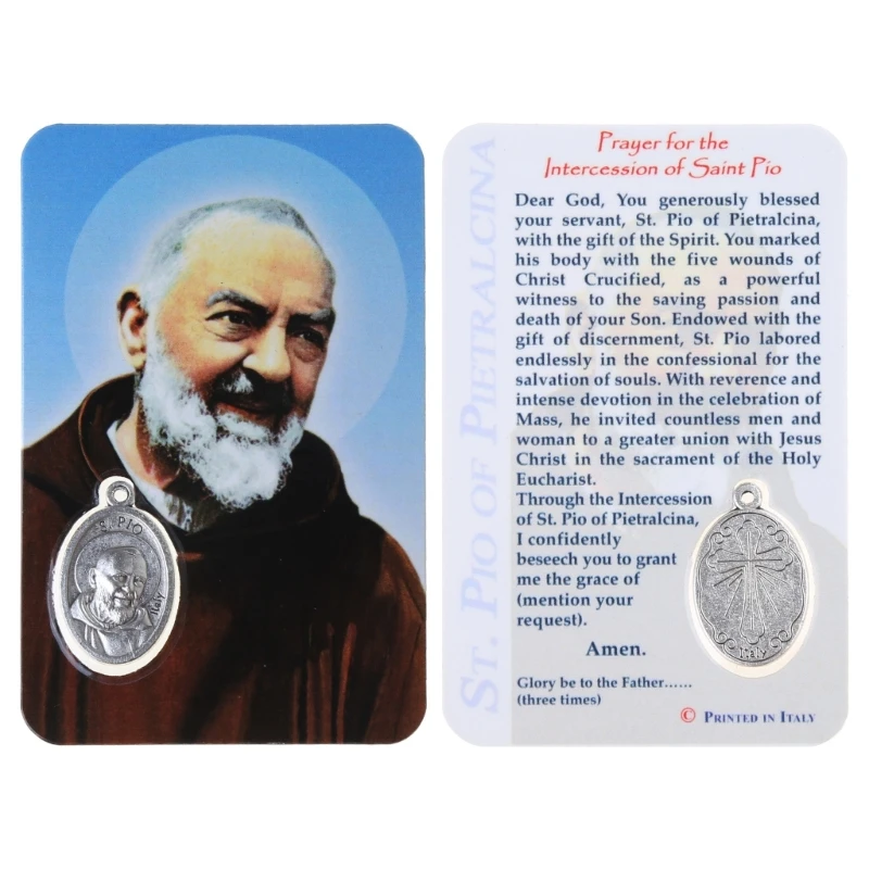 Christian Character Card Double Side Italian Culture Cards Figures Prayer Card Educational Italian Personality Cards B03E