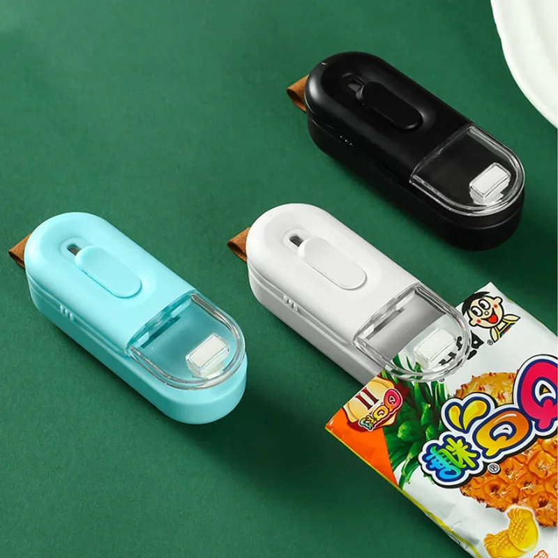 1pc Plastic Bag Sealer-Mini Sealing Machine with Cutter for Snacks and Food Preservation