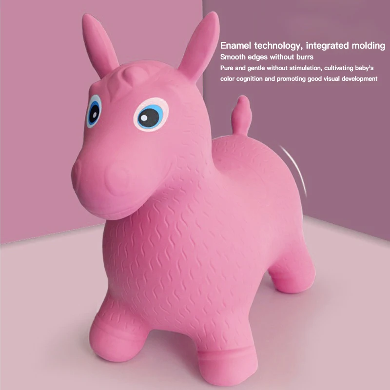 Kids Animal Inflatable Bouncy Horse Hopper Soft Vaulting Horse Bouncer PVC Jumping Leech Ride on Children Baby Play Toys