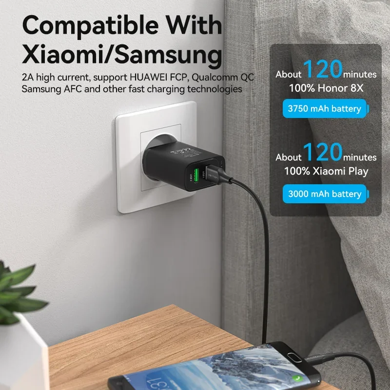 High-Speed USB 2.0 to Micro-B Fast Charging Data Cable