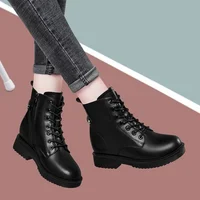 Women new winter black short boots Outdoor non slip walking shoes Casual thick soled Chelsea Boots Fashion comfort shoe Botas De - Image 3