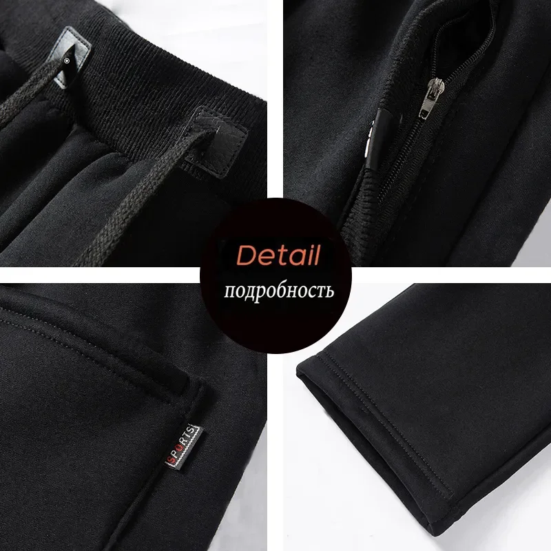 2024 New Men Winter Warm Thicken Fleece Sweatpants Cargo Pants Mens Joggers Outdoor Overalls Pants Cotton Trousers Male 8XL