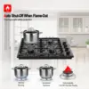 30 Inch Black, GASLAND PRO GH2304ES 4 Italy Sabaf Sealed Burner Gas Stovetop, 3.9 ft Cord Plug, Heavy Duty Cast Iron Grates 4
