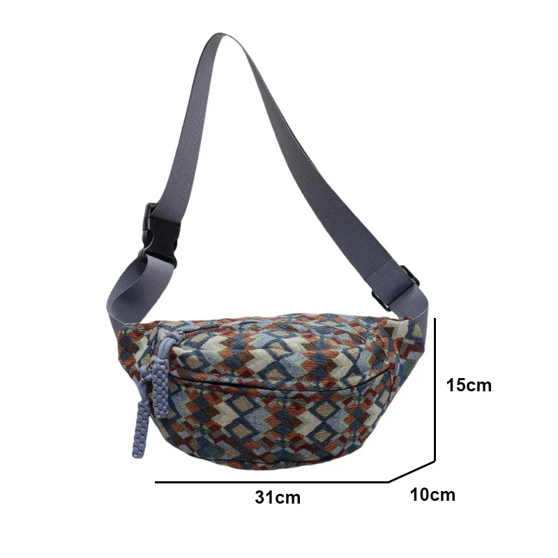 Bohemia Corduroy Belt Bags for Women Fashion Fanny Pack Female Banana Waist Bag Hip Purse Shoulder Crossbody Chest Bag Pocket