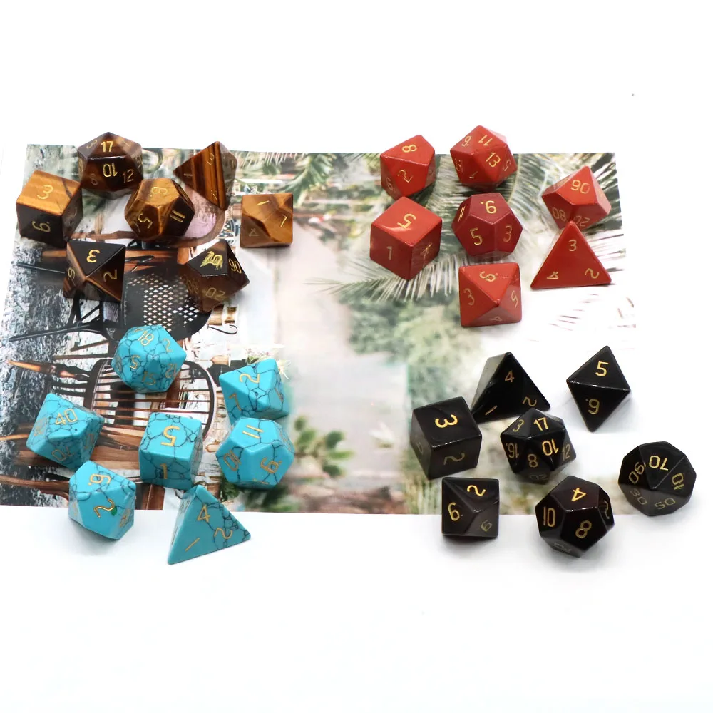 

7 PCS Polyhedral Dice Set Digital D4 D6 D8 D10 D12 D20 For For TRPG DND Accessories Party Props Tabletop RPG Game Gift Wholesale