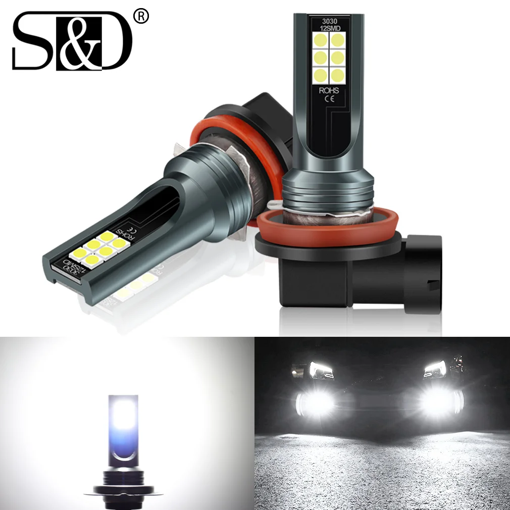 LED White Car Auto Fog Driving H7 5050 18 SMD 12V Head Light Lamp