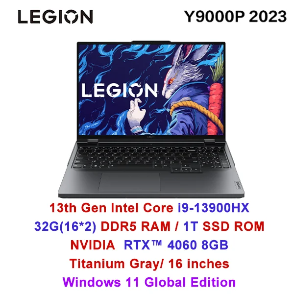 Lenovo Legion Y9000P Gaming Laptop 2023 White 13th I9