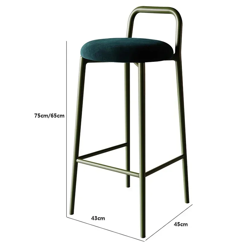 Modern Kitchen Chair Office Design Nordic Home Bar Stool European Metal Tabourets Bar Furniture Decoration stools for kitchen