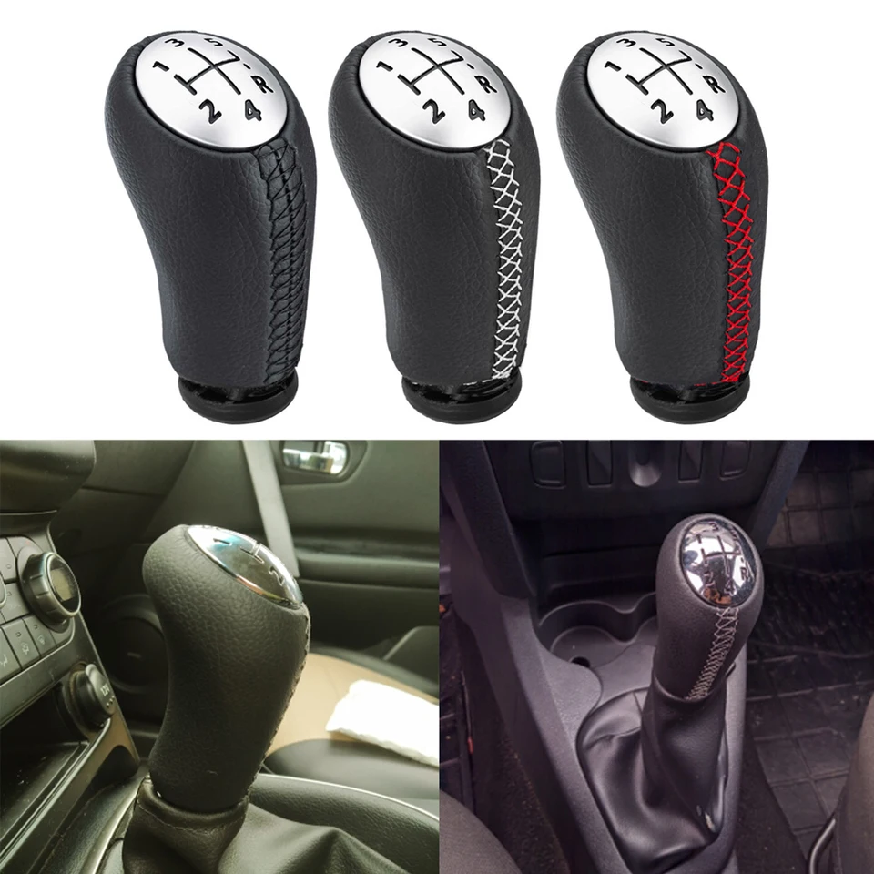 DT】 hot 5 Speed Gear Shift Knob Stick Head w/Gaiter Boot Cover Car Gear  Shift Lever Handle For Renault/Laguna Megane 2 Scenic 2 Clio 3