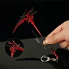 21cm Genshin Impact Sickle Weapon Arlecchino Crimson Moon's Semblance Model Keychain Metal Material Cool Dispaly Toys Gifts Kids 3