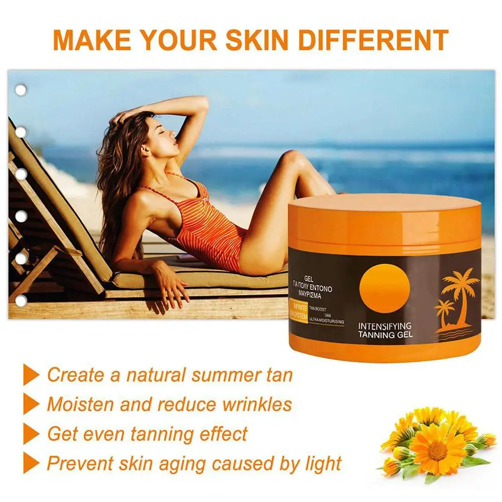 150ml Black Repair Cream Tanning Bronze Color Hydration Moisturizing Healthy Skin Tone Post Sun Repair