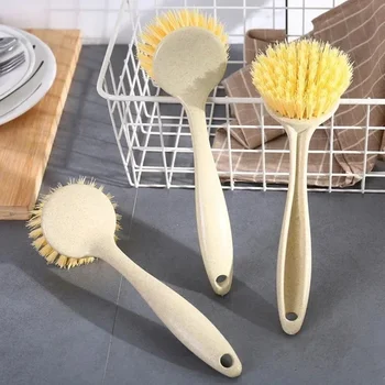 Spazzola per la pulizia Decontaminazione domestica Pentola Lavaggio Spazzola per piatti Lavello sospeso Stufa Manico lungo Strumenti per la pulizia 1