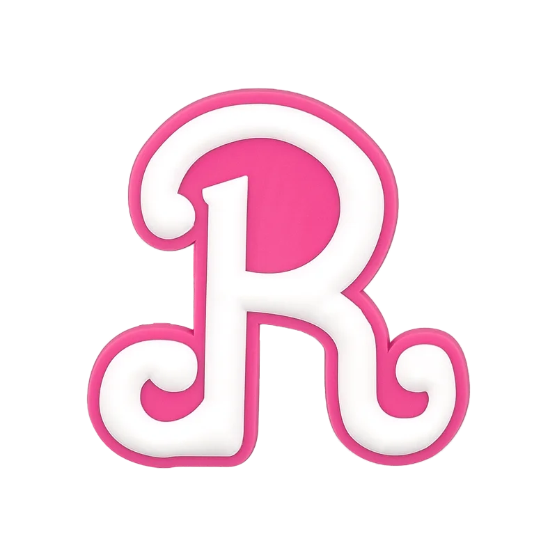 1pcs Pink White Roman Alphabet Charms For Beach Bag Accessories Latin Alphabet Beach Tote Bag Accessories