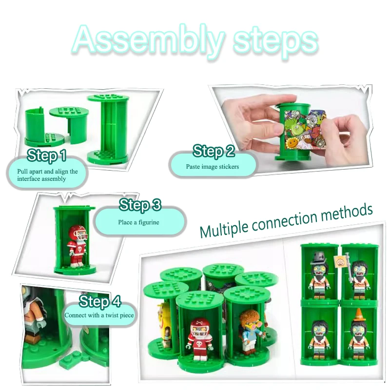 Plants Vs. Zombies Building Block Game 50 Styles building blocks toys
