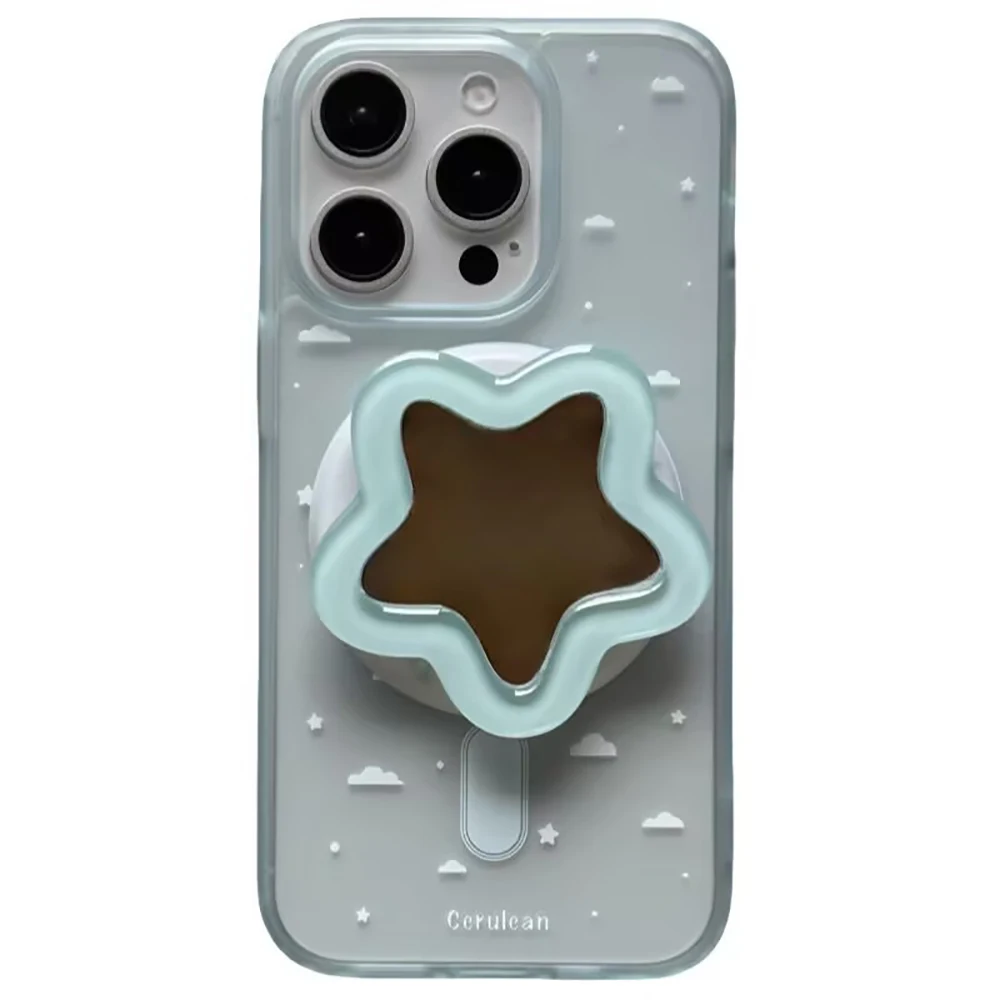 Magnetic Angel Wings Mirror Phone Case with Stand and Holder - Soft, Lovely Design