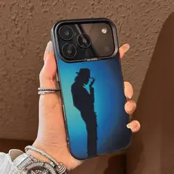 King of Pop Michael Jackson Colorful Silver Black Phone Case Cover - iPhone 14 Pro (Z1)