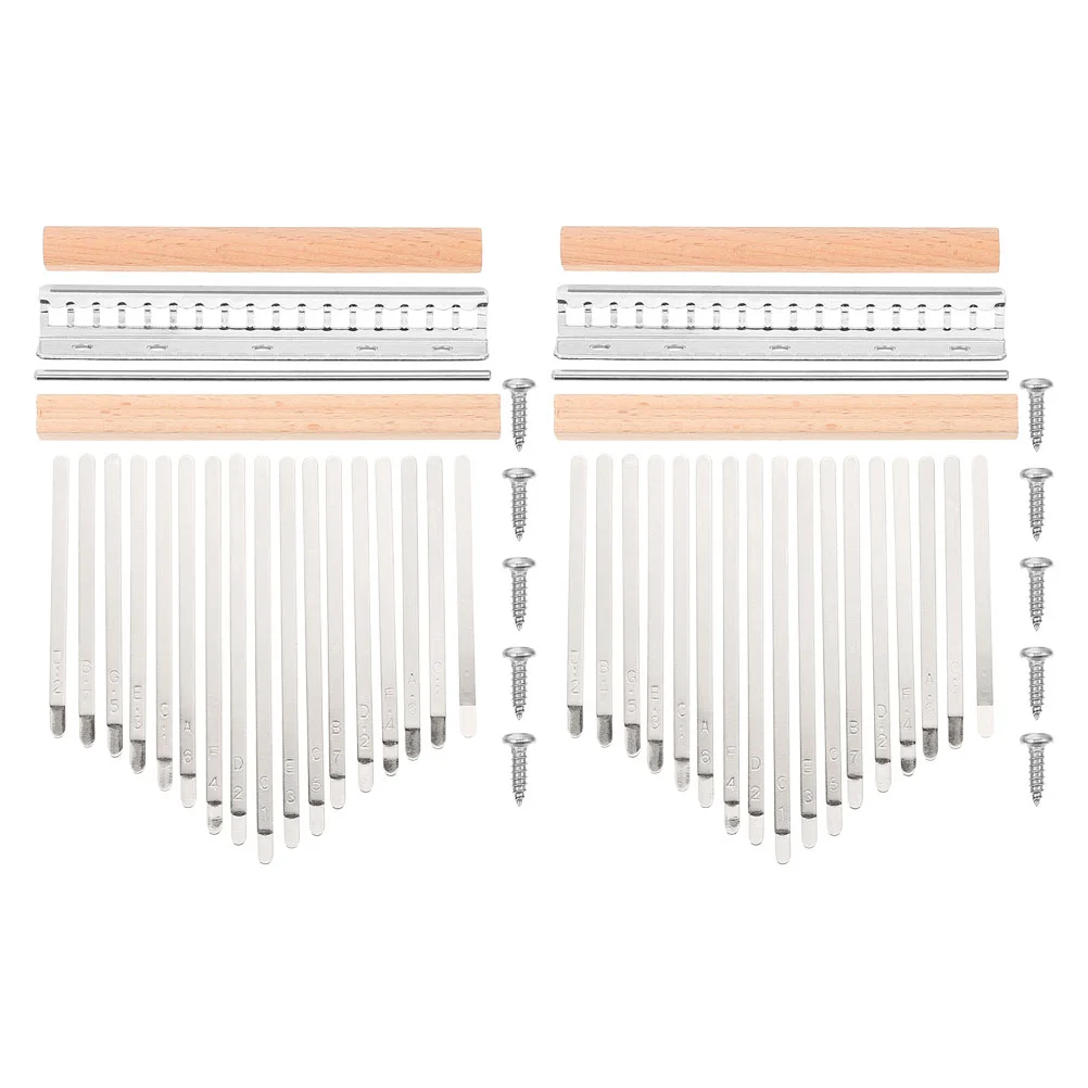 2 Set Thumb Piano Accessories Kit DIY Thumb Piano Parts with 8 Keys for Beginners for Home and School Musical Instruments