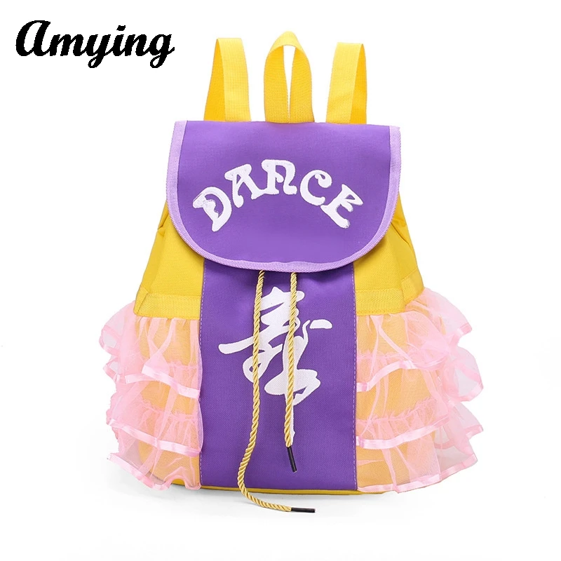 Girls' Princess Dancing Bags Children's Latin Backpack Gymnastic Sports Yoga Ballet Dance Bag Schoolbag For Girls Gift for Kid 5