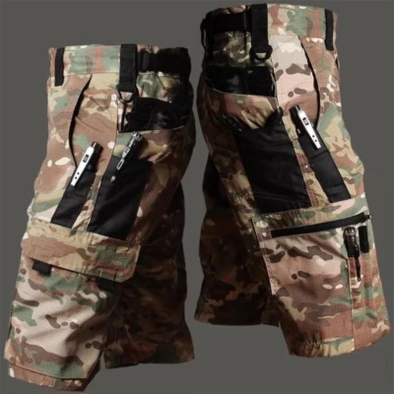 Camouflage Cargo Shorts Mens Summer Quick Drying Multiple Pockets Hunting Pants Outdoor Hiking Fishing Thin Shorts Male Jogger 3